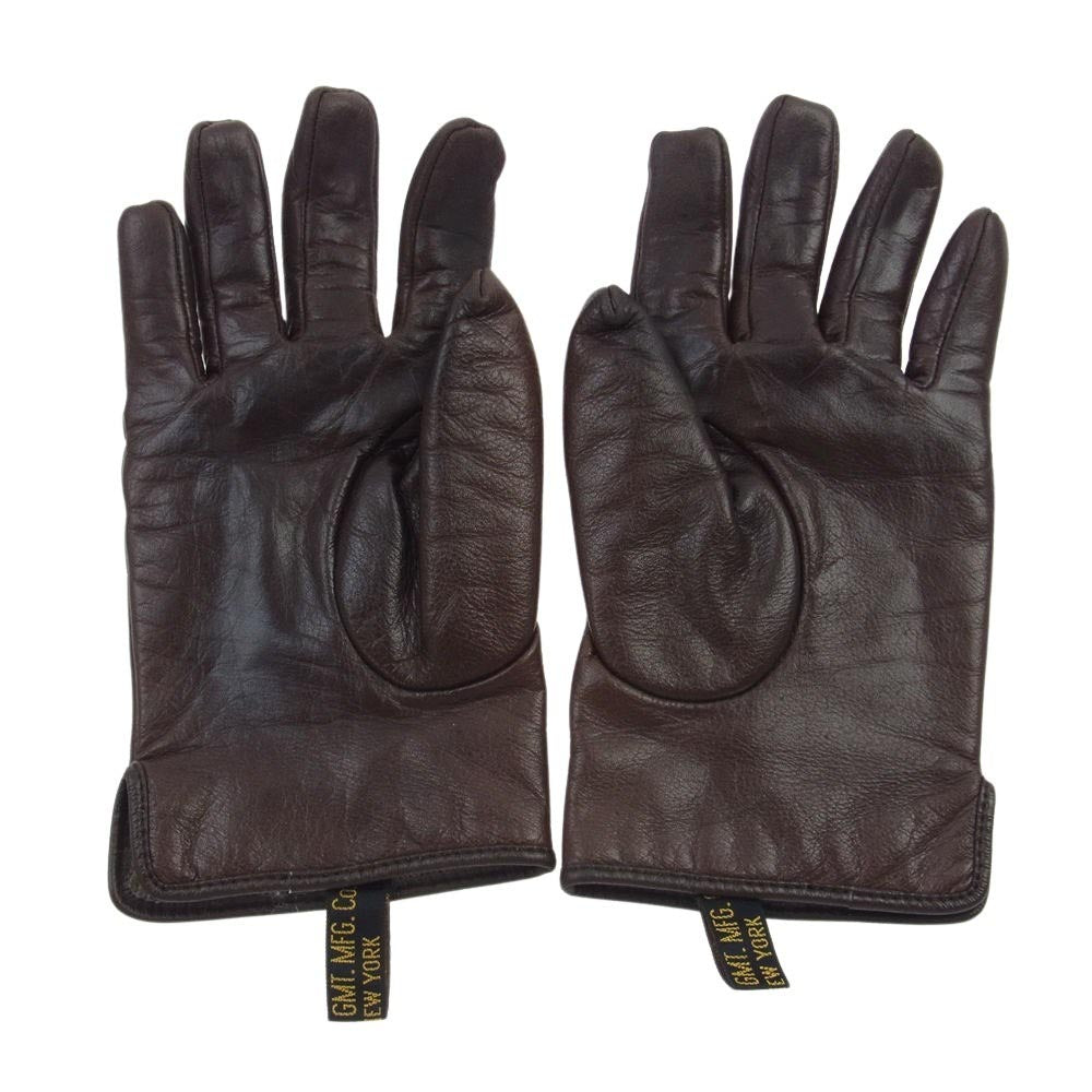 FREEWHEELERS フリーホイーラーズ SLIP-ON WINTER UTLITY GLOVES レザー グローブ 手袋 ブラウン系 M【中古】