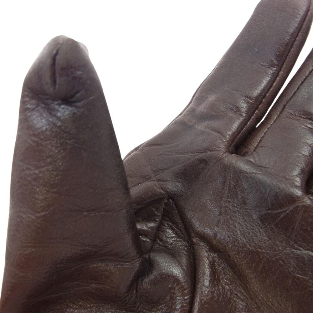 FREEWHEELERS フリーホイーラーズ SLIP-ON WINTER UTLITY GLOVES レザー グローブ 手袋 ブラウン系 M【中古】