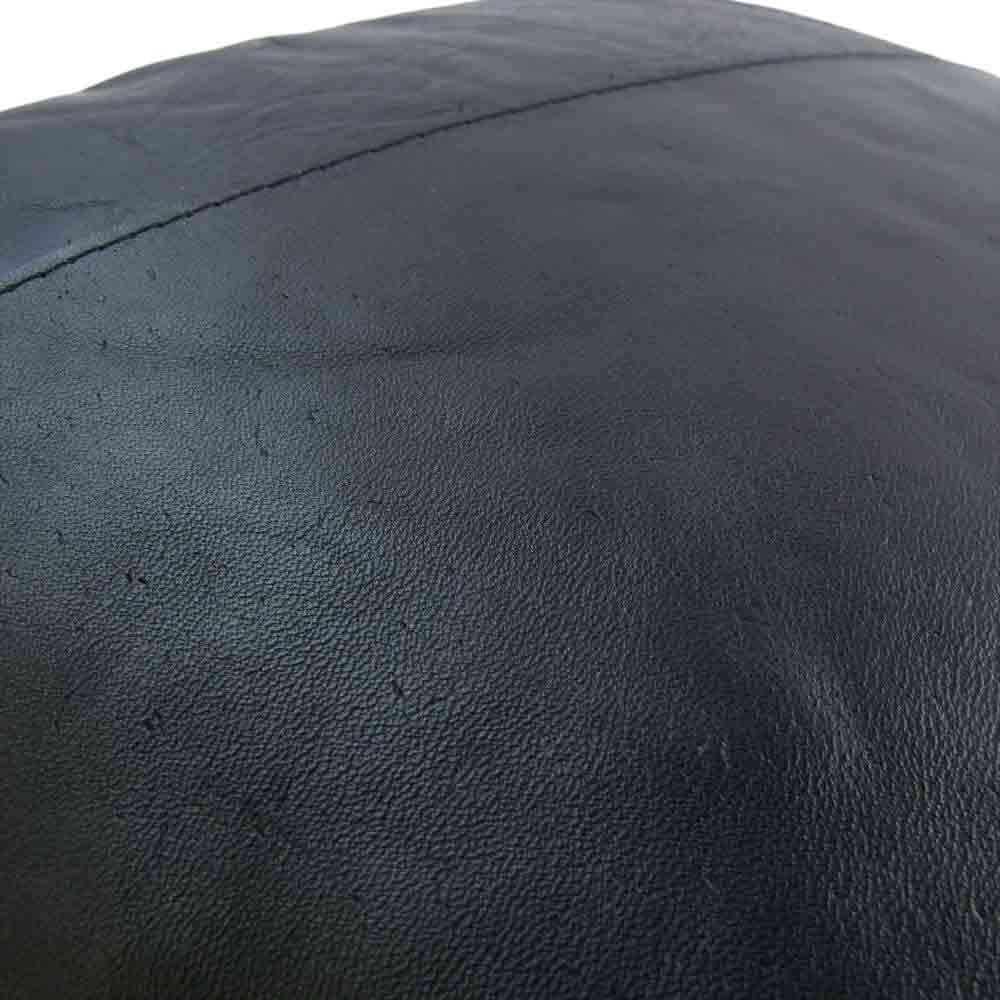 The REAL McCOY'S ザリアルマッコイズ HORSEHIDE CUSHION ホースハイド クッション ブラック系 横 約45cm x 縦 約45cm【中古】
