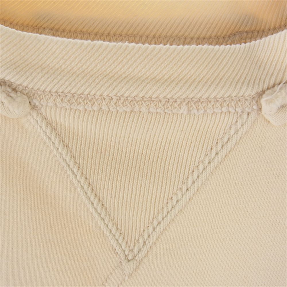 FREEWHEELERS フリーホイーラーズ POWER WEAR パワーウェア 両Vガゼット フード 裁ち切り ヴィンテージ加工 ミリタリー 長袖 スウェット トレーナー オフホワイト系 36【中古】