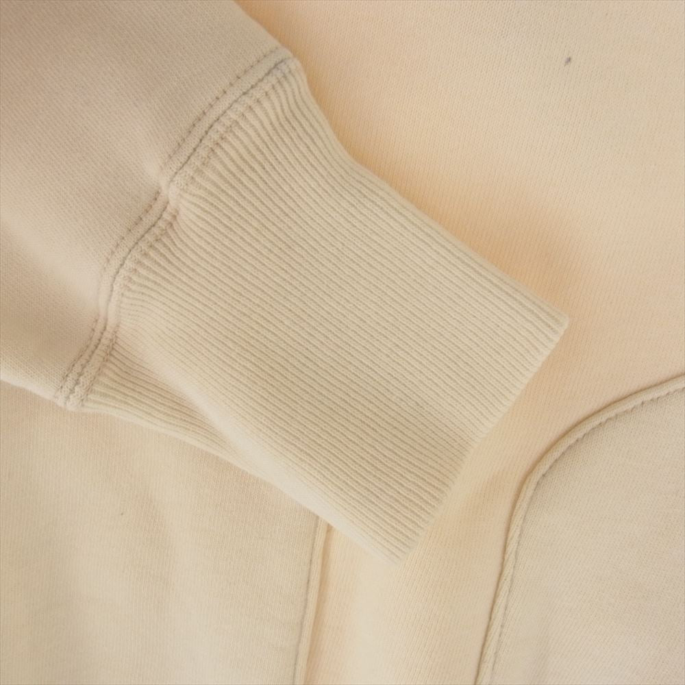 FREEWHEELERS フリーホイーラーズ POWER WEAR パワーウェア 両Vガゼット フード 裁ち切り ヴィンテージ加工 ミリタリー 長袖 スウェット トレーナー オフホワイト系 36【中古】