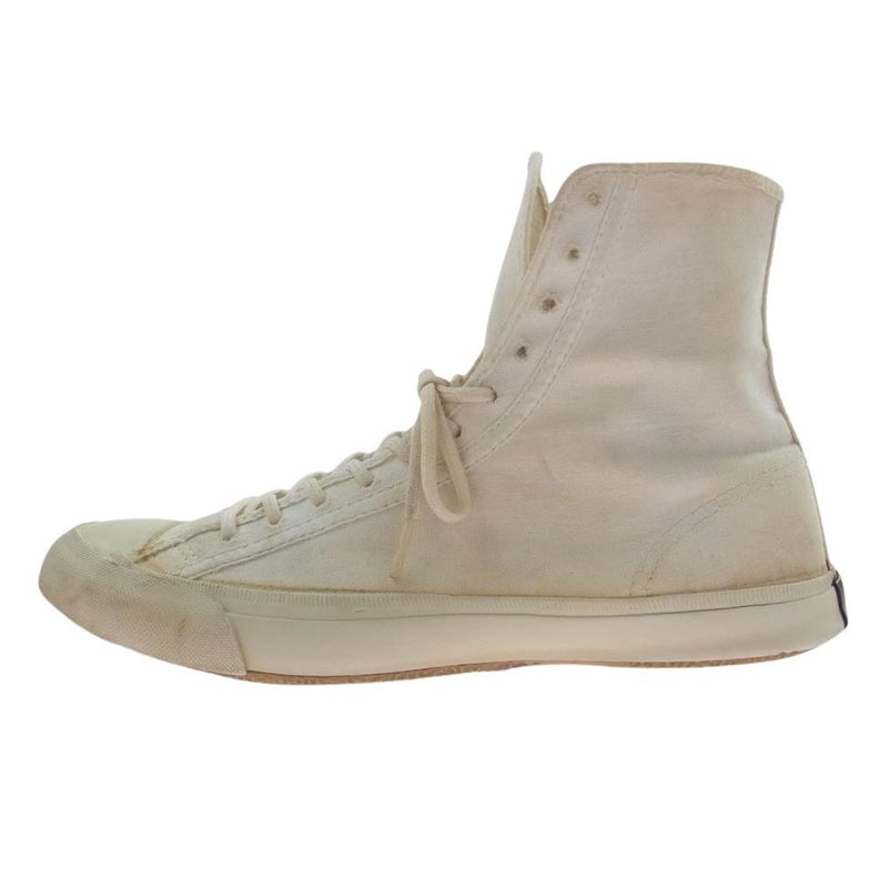 CONVERSE コンバース vintage 1950s Chuck Taylor チャックテイラー ヒールラベル ハイカット スニーカー ホワイト系 インソール実寸サイズ：約25.5cm【中古】