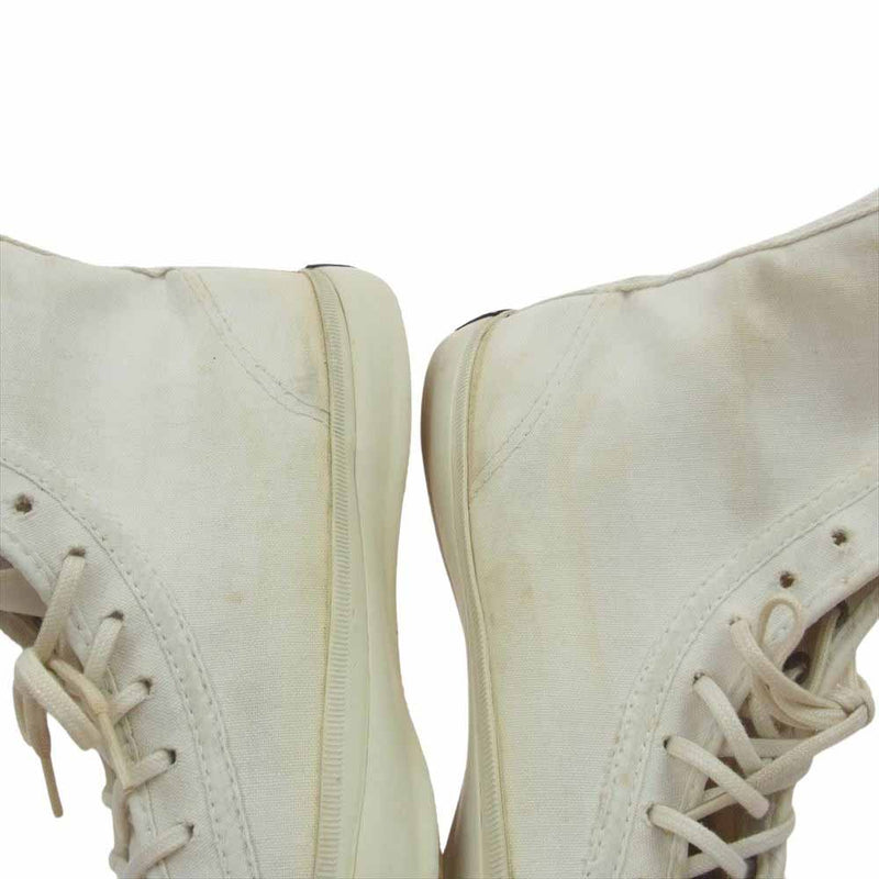 CONVERSE コンバース vintage 1950s Chuck Taylor チャックテイラー ヒールラベル ハイカット スニーカー ホワイト系 インソール実寸サイズ：約25.5cm【中古】