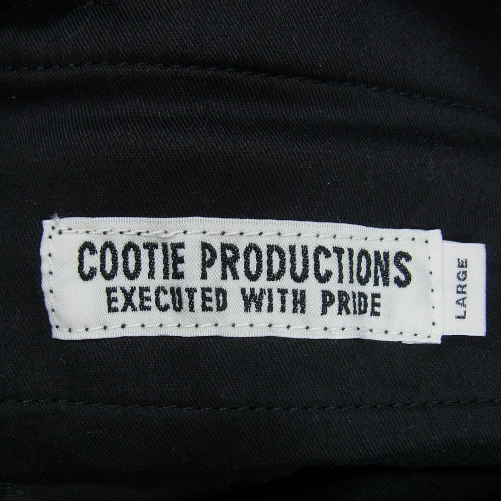 COOTIE クーティー Silknep Back Twill 2 Tuck Easy Pants シルクネップ バックツイル ツータック イージー パンツ ブラック系 L【中古】