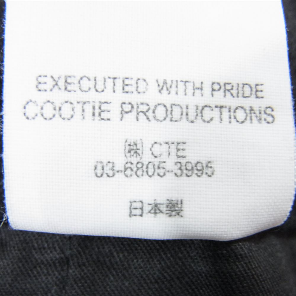 COOTIE クーティー Silknep Back Twill 2 Tuck Easy Pants シルクネップ バックツイル ツータック イージー パンツ ブラック系 L【中古】