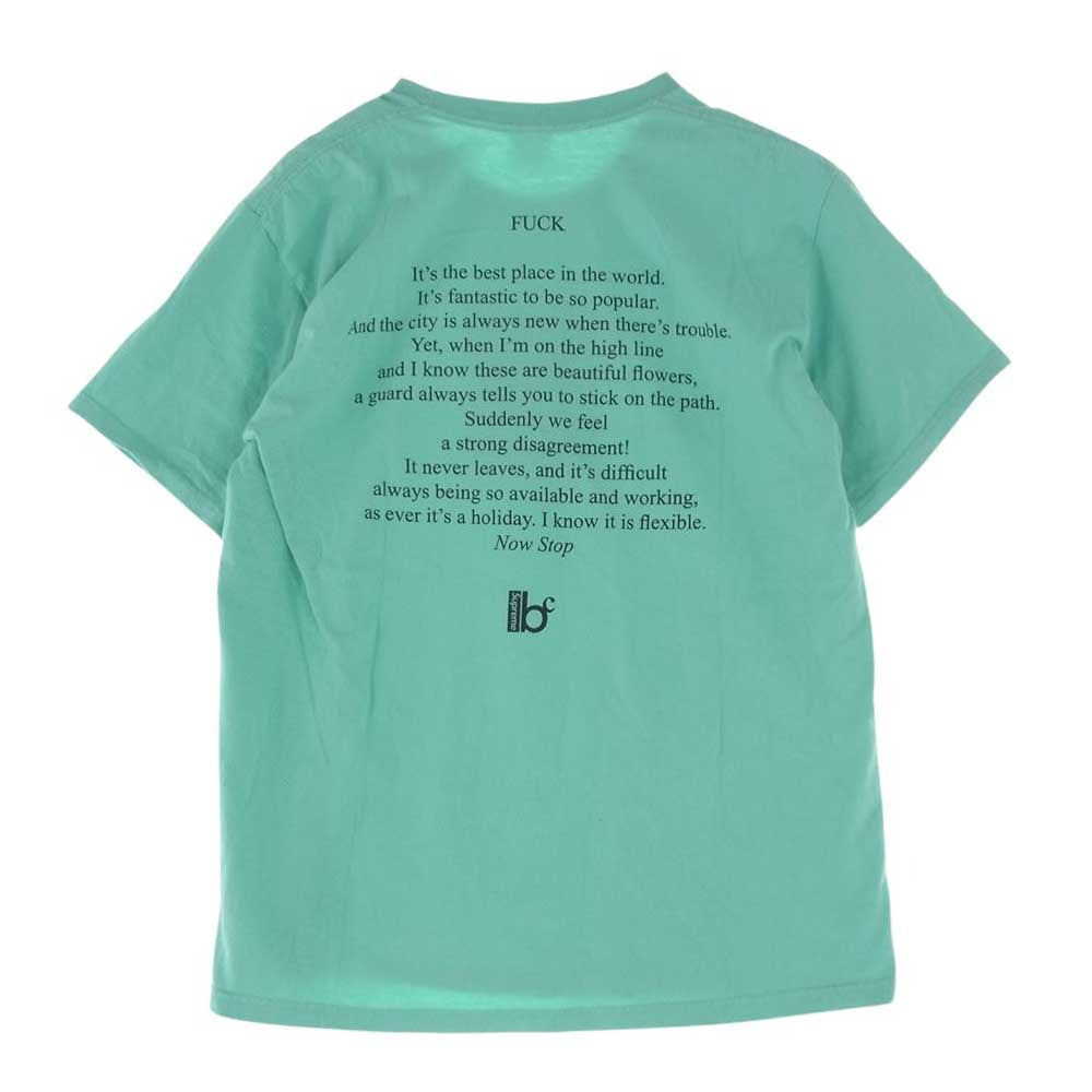 Supreme シュプリーム 23SS Bernadette Corporation Fuck Tee バーナデット コーポレーション ファック Tシャツ エメラルドグリーン系 M【中古】