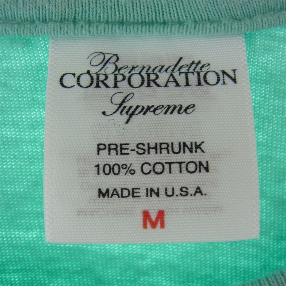 Supreme シュプリーム 23SS Bernadette Corporation Fuck Tee バーナデット コーポレーション ファック Tシャツ エメラルドグリーン系 M【中古】