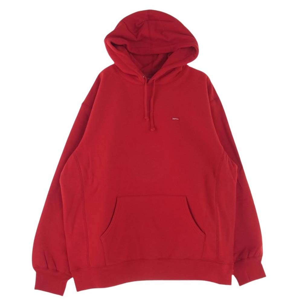 Supreme シュプリーム 21SS Small Box Hooded Sweatshirt スモールボックスロゴ フーデッド スウェットシャツ パーカー レッド系 L【美品】【中古】