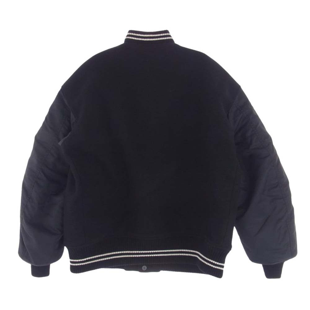 markaware マーカウェア 23AW A23C-17BL01C ORGANIC WOOL MELTON VARSITY JACKET オーガニックウールメルトン バーシティ ジャケット スタジャン スタジアム ジャケット ブラック系 2【中古】