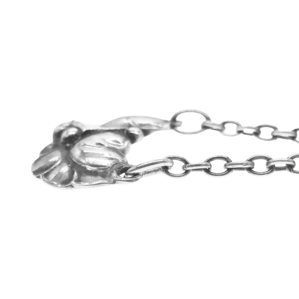 Georg Jensen ジョージジェンセン 50A リーフ Tバー チェーン ネックレス シルバー系【中古】