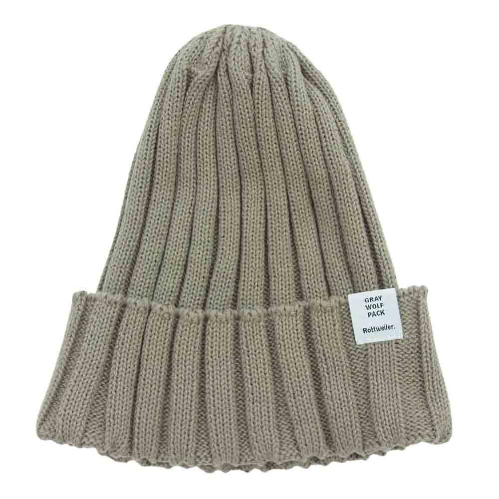 ROTTWEILER ロットワイラー  Knit Cap ニット キャップ 帽子　 ベージュ系 L ONESIZE【中古】
