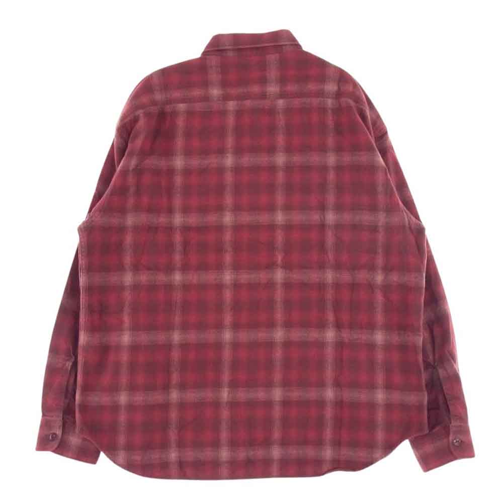 COOTIE クーティー チェック フランネル 長袖シャツ レッド系 L【中古】