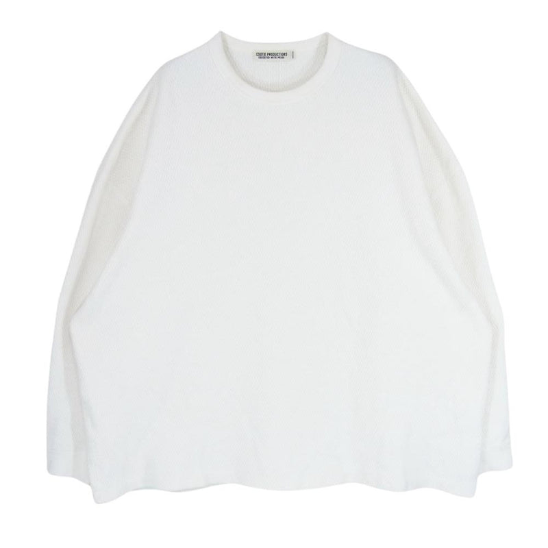 COOTIE クーティー Heavy Waffle Crewneck Sweatshirt ヘビー ワッフル スウェット トレーナー ホワイト系 M【中古】