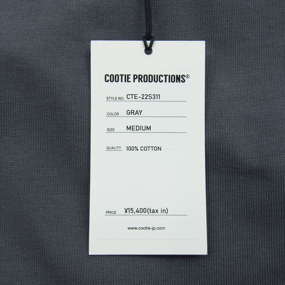 COOTIE クーティー 22ss CTE-22S311 Suvin Heavy Weight Oversized  ヘビーウェイト オーバーサイズ 半袖 Tシャツ グレー系 M【美品】【中古】