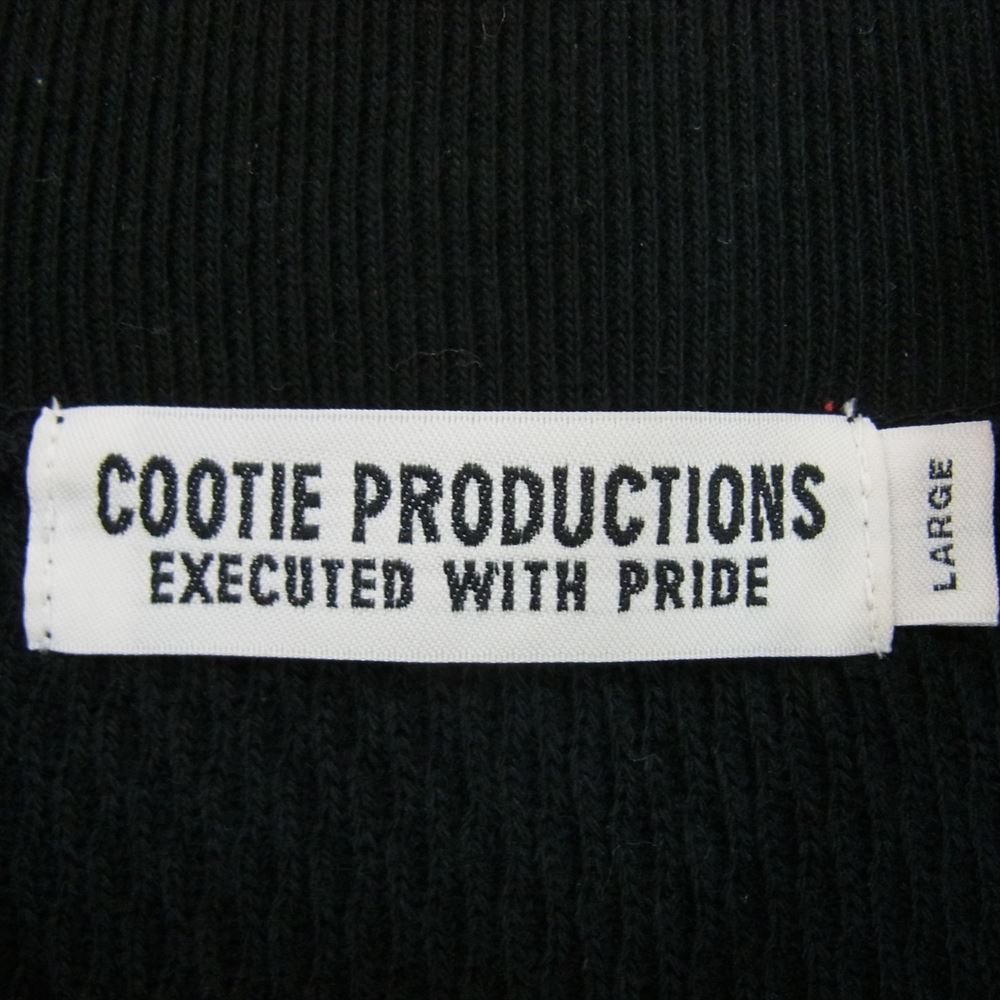 COOTIE クーティー 20AW Heavy Waffle Snap Cardigan ワッフル スナップ 長袖 カーディガン ブラック系 L【中古】