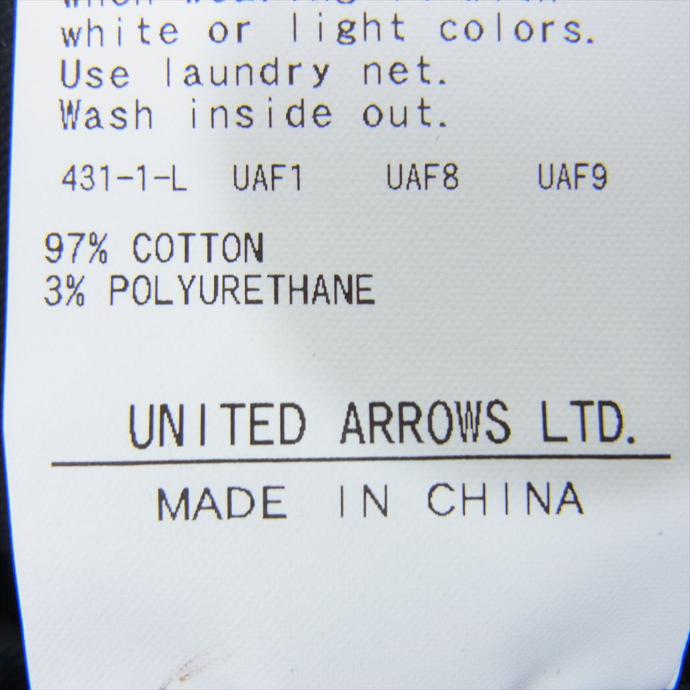 UNITED ARROWS ユナイテッドアローズ 1214-199-8842 マイクロPCH チノ 1プリーツ テーパード パンツ ブラック系 XL【中古】