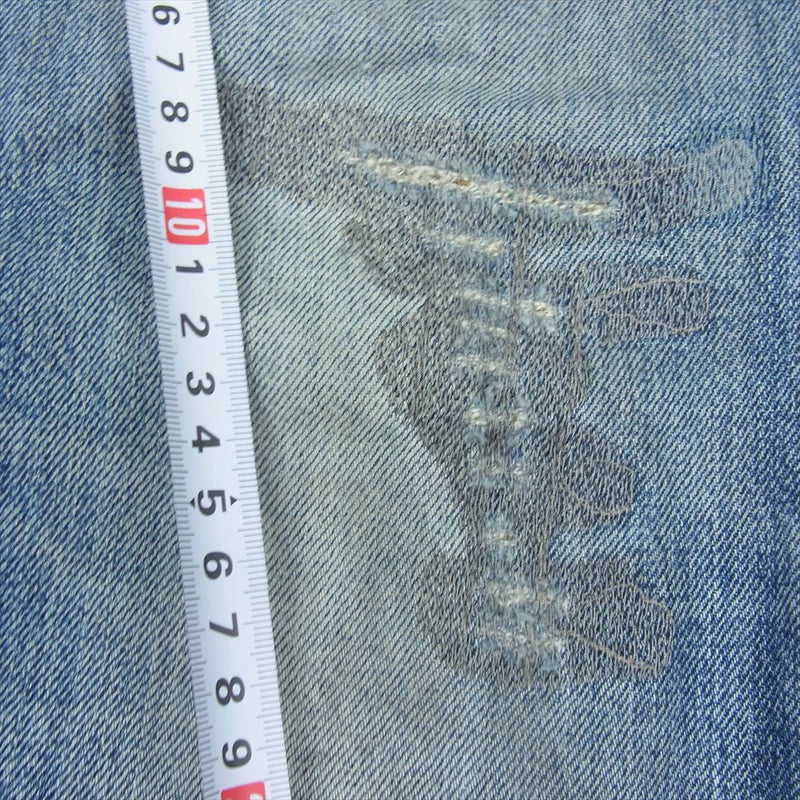 Levi's リーバイス 00501-1370 クラッシュ加工 501 デニム パンツ ジーンズ インディゴブルー系 W29【中古】