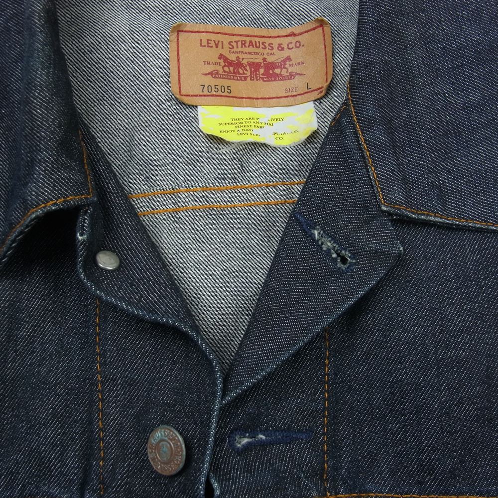 Levi's リーバイス 70505-03 DENIM JACKET デニム トラッカー ジャケット インディゴブルー系 L【中古】