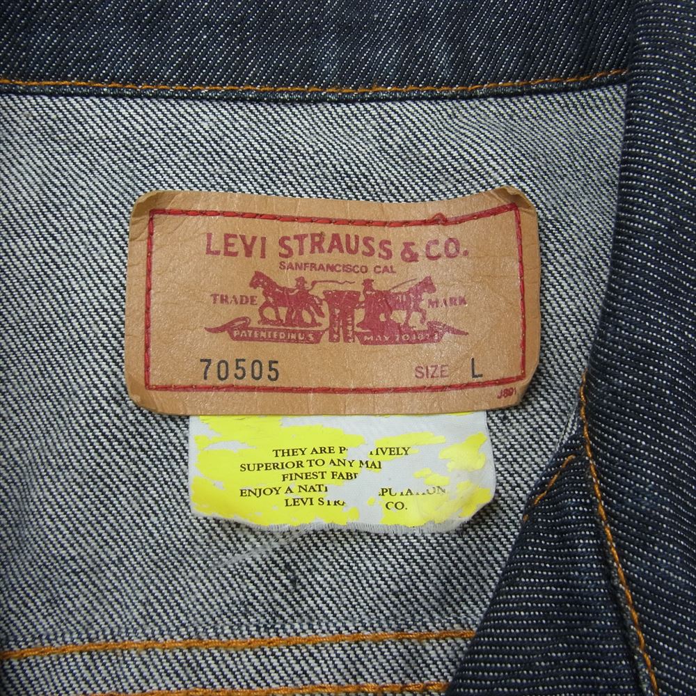 Levi's リーバイス 70505-03 DENIM JACKET デニム トラッカー ジャケット インディゴブルー系 L【中古】