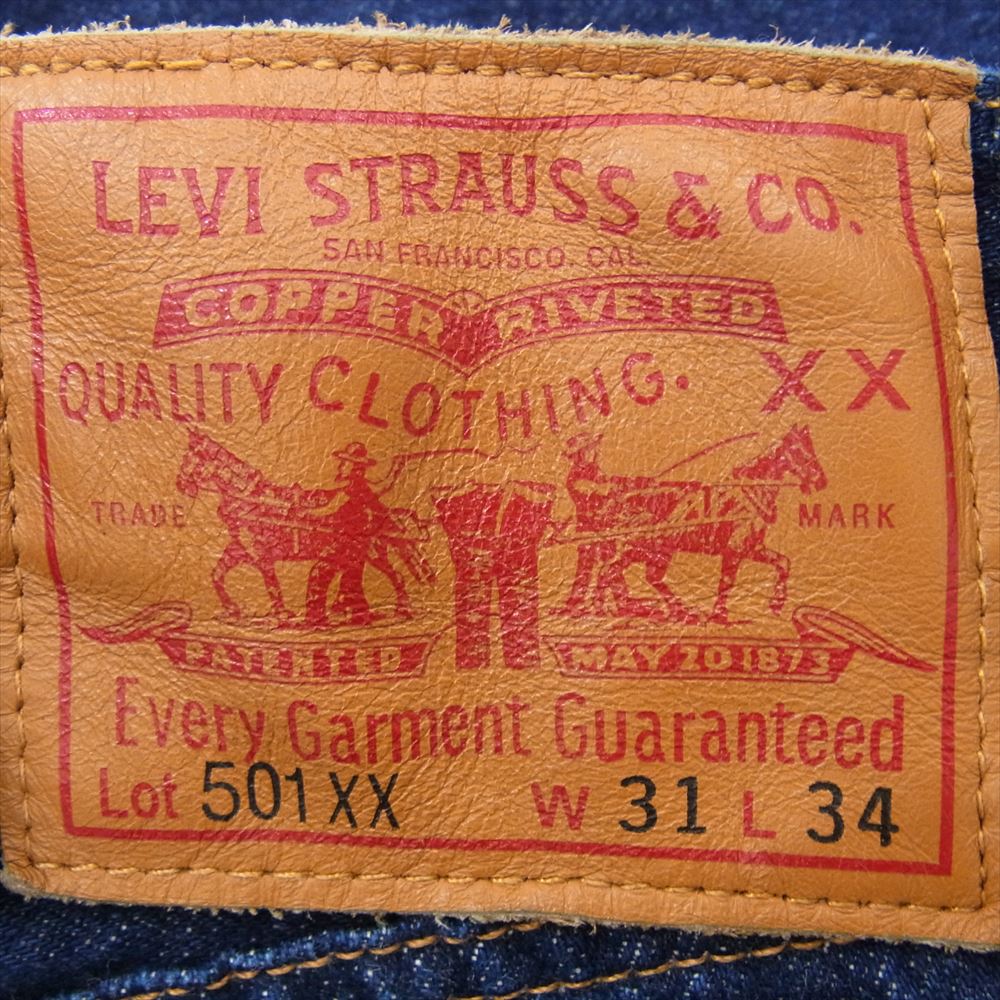 Levi's リーバイス PC9-37501-0010 Vintage Clothing LVC ヴィンテージクロージング アメリカ製 1937年 501XX 復刻版 BIG E ダブルエックス ビッグイー フライボタン 赤耳 セルビッジ ストレート デニム パンツ インディゴブルー系 31【中古】