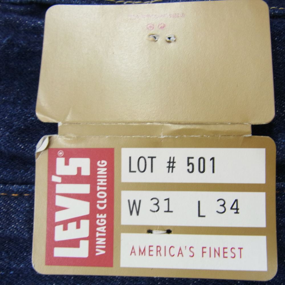 Levi's リーバイス PC9-37501-0010 Vintage Clothing LVC ヴィンテージクロージング アメリカ製 1937年 501XX 復刻版 BIG E ダブルエックス ビッグイー フライボタン 赤耳 セルビッジ ストレート デニム パンツ インディゴブルー系 31【中古】