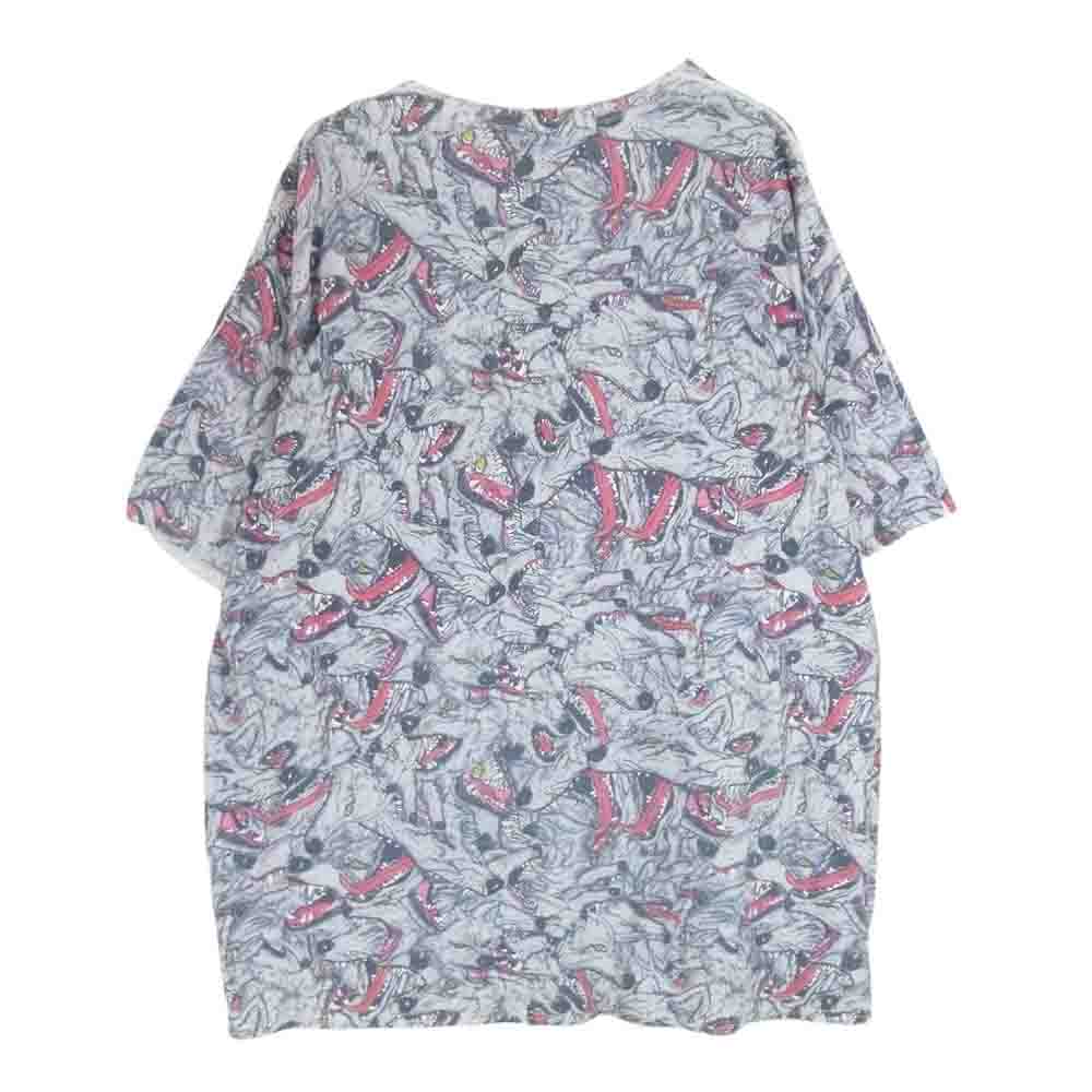 キディル KL-197 wolf 総柄 Ｔシャツ 半袖 グレー系 FREE【中古】