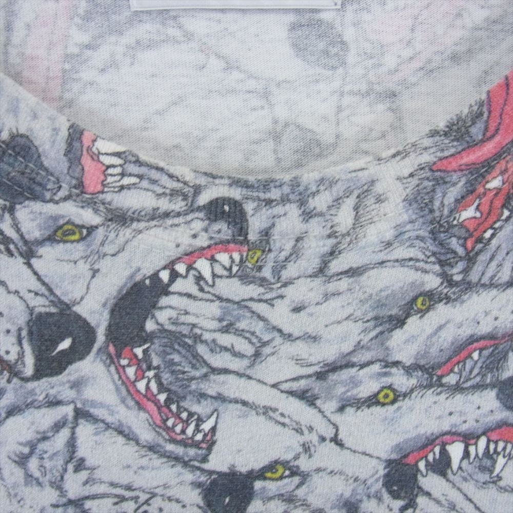 キディル KL-197 wolf 総柄 Ｔシャツ 半袖 グレー系 FREE【中古】