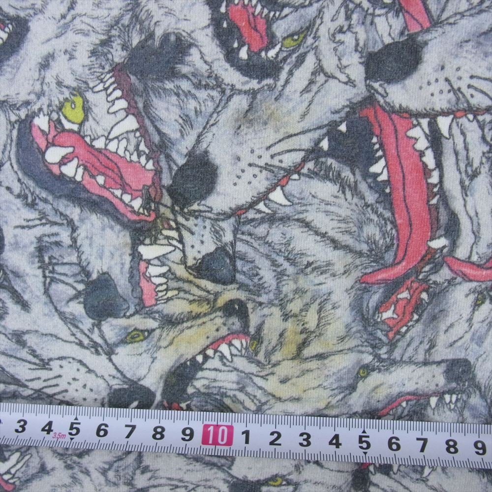 キディル KL-197 wolf 総柄 Ｔシャツ 半袖 グレー系 FREE【中古】
