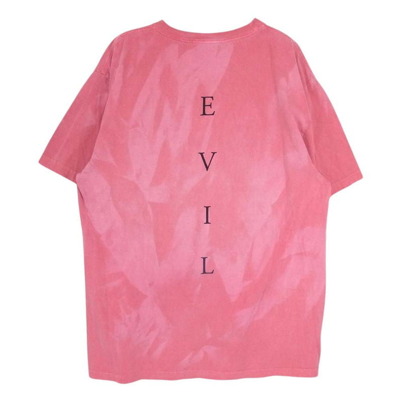 キディル 22SS KL591 EVIL Artwork by TREVOR BROWN プリント Tシャツ 半袖 ピンク レッド系 F【中古】