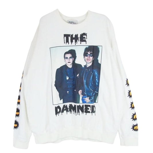 キディル 18AW KL299 THE DAMNED ダムド フォト プリント スウェット トレーナー ホワイト系 FREE【中古】
