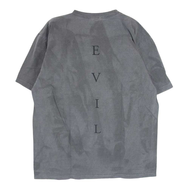 キディル 22SS KL591 EVIL Artwork by TREVOR BROWN プリント Tシャツ 半袖 ブラック ブラック系 F【新古品】【未使用】【中古】