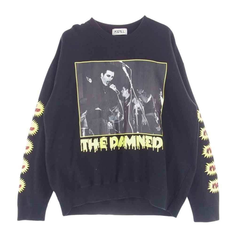 キディル KL300 THE DAMNED ダムド フォト プリント スウェット トレーナー ブラック ブラック系 FREE【中古】
