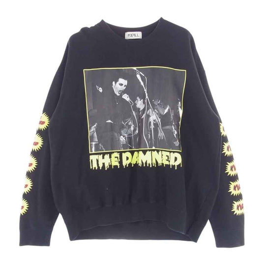 キディル KL300 THE DAMNED ダムド フォト プリント スウェット トレーナー ブラック ブラック系 FREE【中古】