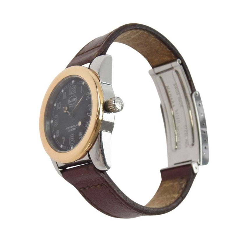 マハラ BA2-4882 スイス製 DEPOSE オートマチック 自動巻 腕時計　 ブラウン系【中古】
