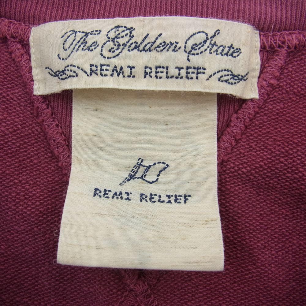 REMI RELIEF レミレリーフ ダメージ加工 スウェット トレーナー ピンク ピンク系 M【中古】