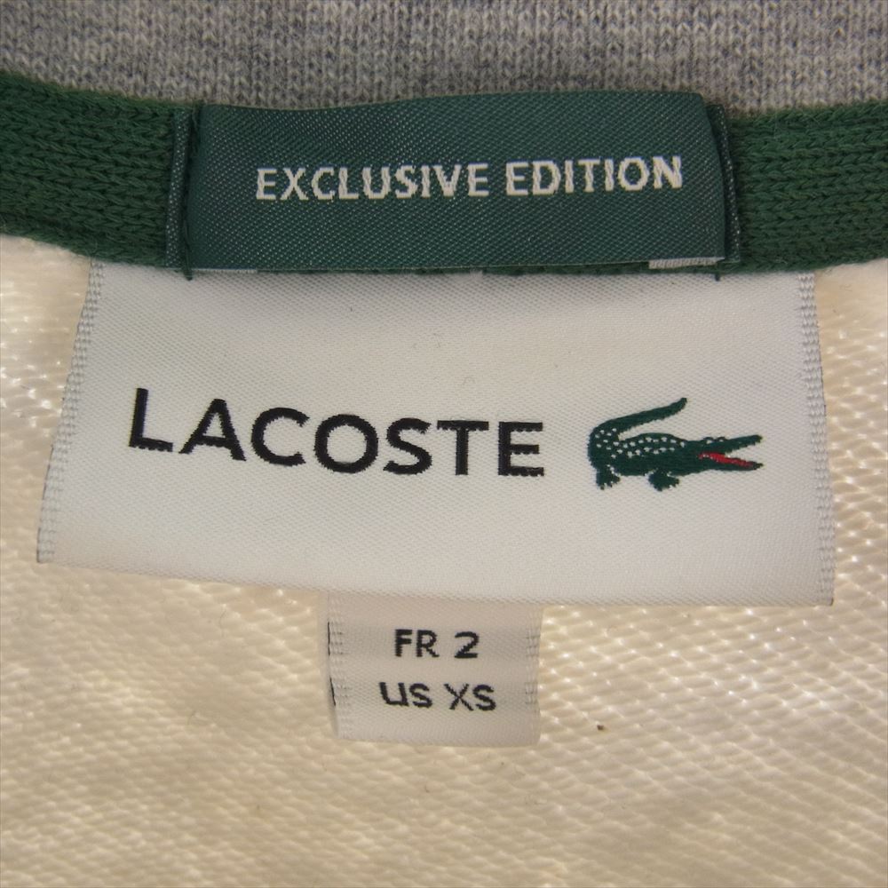 LACOSTE ラコステ SH706PL × BEAMS ビームス 別注 Big Croco Crew Sweat クルーネック スウェット グレー系 US:XS【中古】