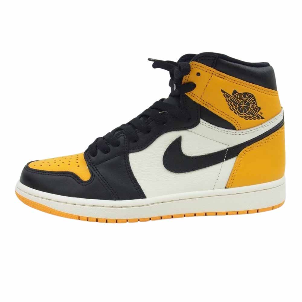 NIKE AIR JORDAN ナイキ ジョーダン 555088-711 Air Jordan 1 Retro High OG Taxi AJ1 エアジョーダン レトロ ハイ タクシー スニーカー ホワイト系 イエロー系 ブラック系 27cm【新古品】【未使用】【中古】