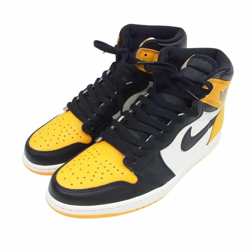 NIKE AIR JORDAN ナイキ ジョーダン 555088-711 Air Jordan 1 Retro High OG Taxi AJ1 エアジョーダン レトロ ハイ タクシー スニーカー ホワイト系 イエロー系 ブラック系 27cm【新古品】【未使用】【中古】
