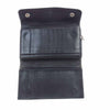 CHROME HEARTS クロムハーツ（原本無） ウェーブ ウォレット クロスボタン 長財布  ブラック系【中古】