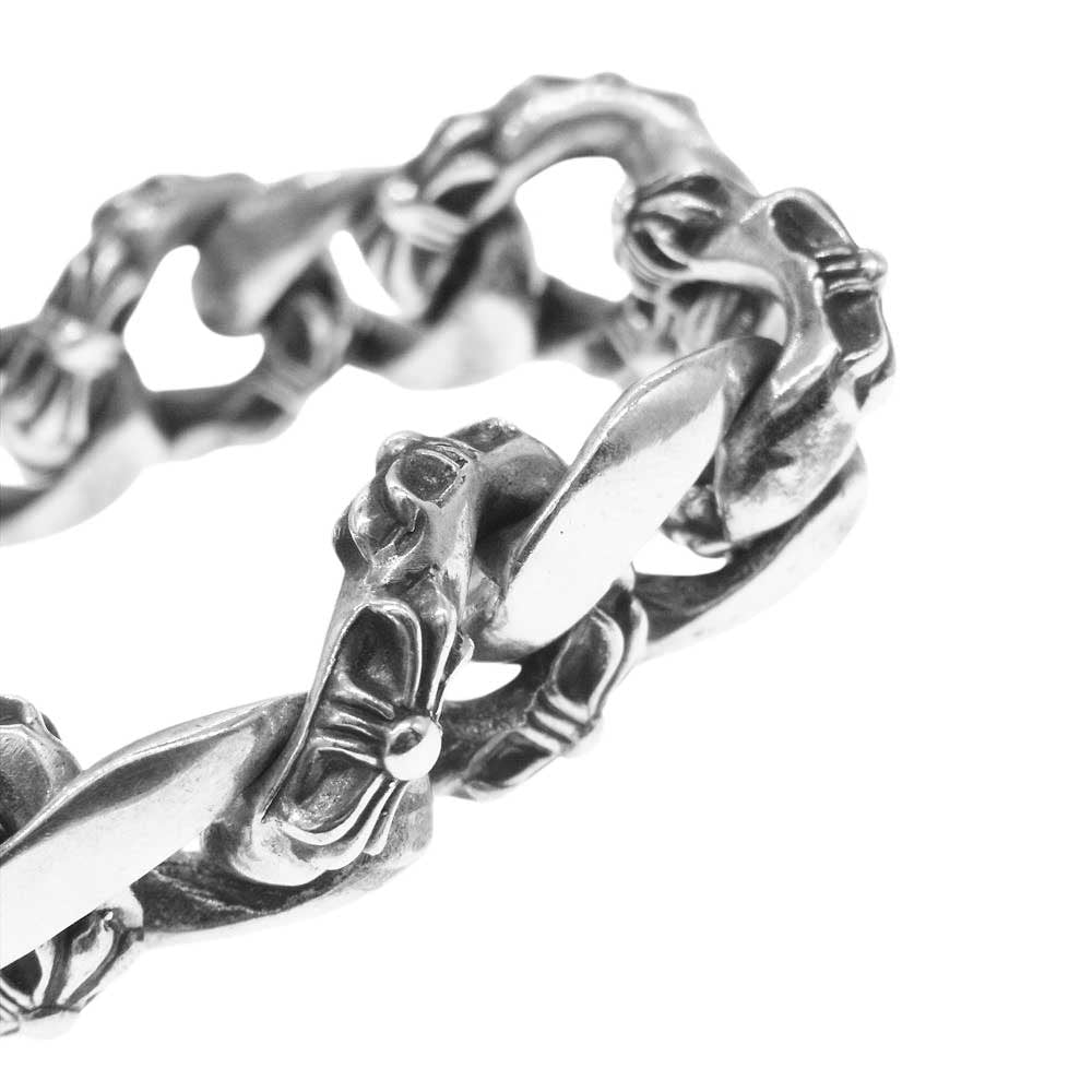 CHROME HEARTS クロムハーツ（原本無） 13リンク ファンシー リンク クリップ ブレスレット シルバー系【中古】