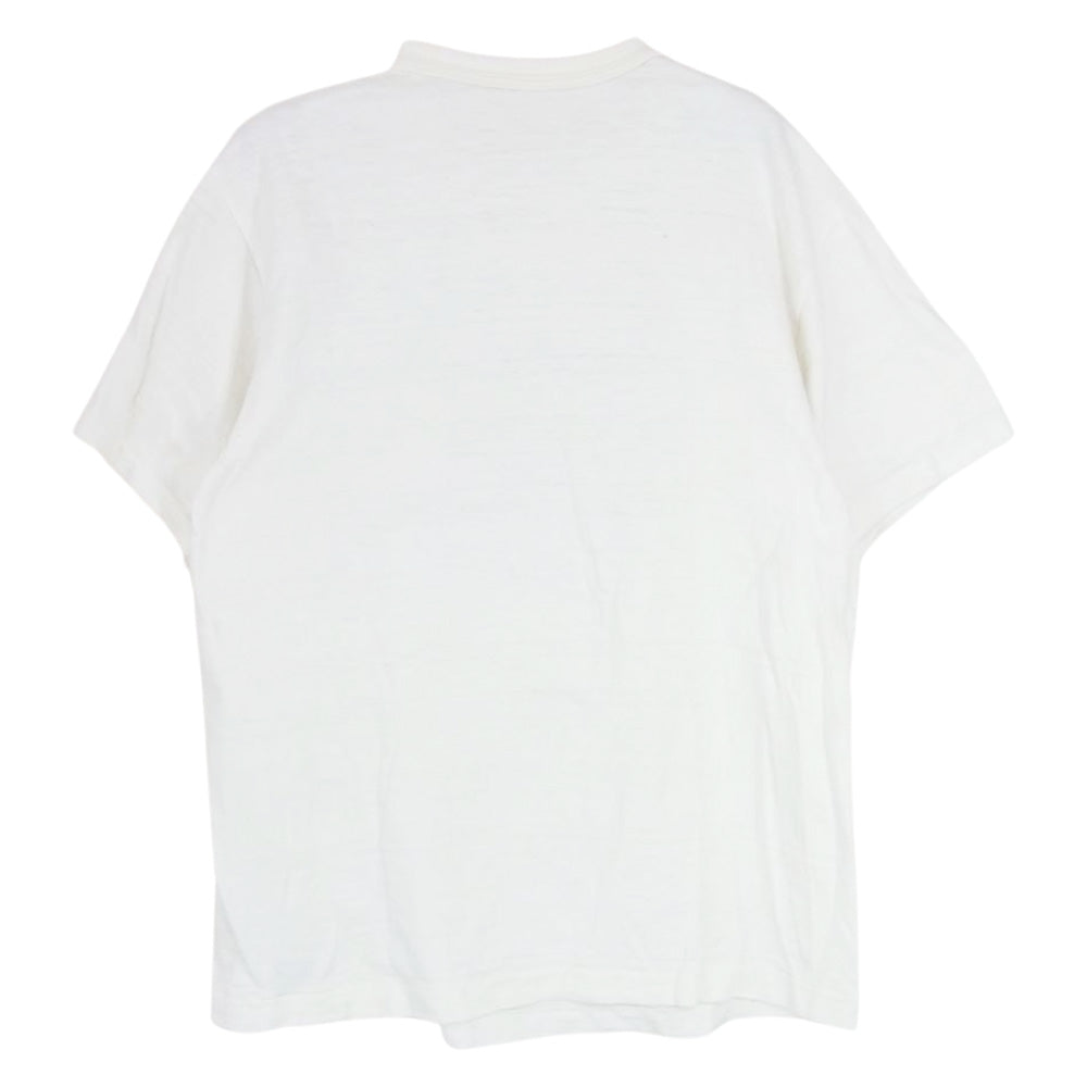 WAREHOUSE ウエアハウス MUROC AIR BASE フロッキー プリント Tシャツ オフホワイト系 L【中古】