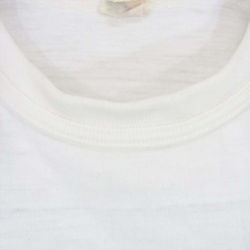 WAREHOUSE ウエアハウス MUROC AIR BASE フロッキー プリント Tシャツ オフホワイト系 L【中古】