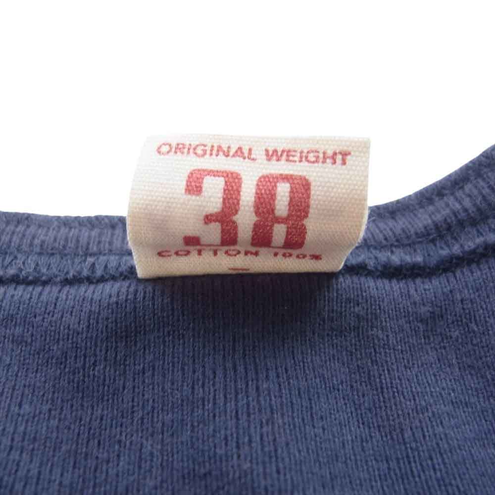 The REAL McCOY'S ザリアルマッコイズ JOE McCOY BALL PARK ヘンリーネック 長袖 Tシャツ カットソー ネイビー系 M【中古】