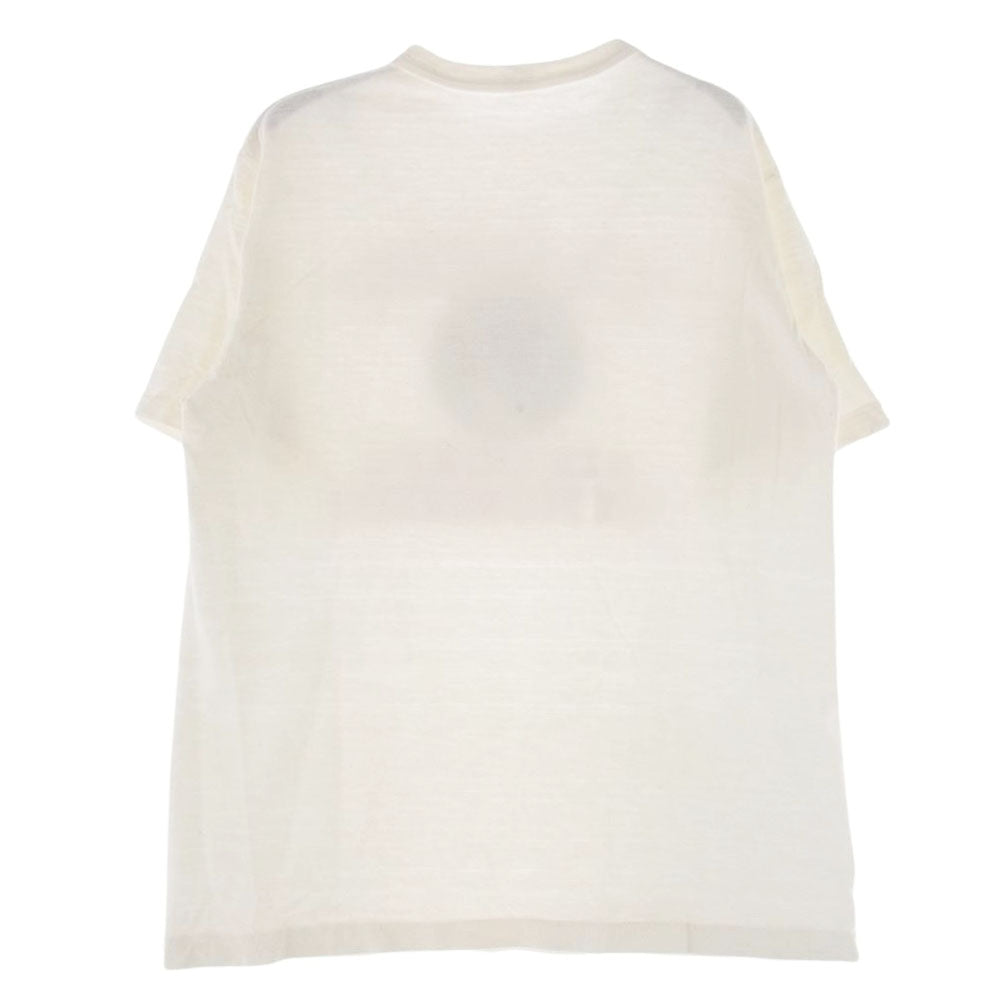 WAREHOUSE ウエアハウス U.S.ARMY AIR CORPS フロッキー プリント Tシャツ ホワイト系 M【中古】