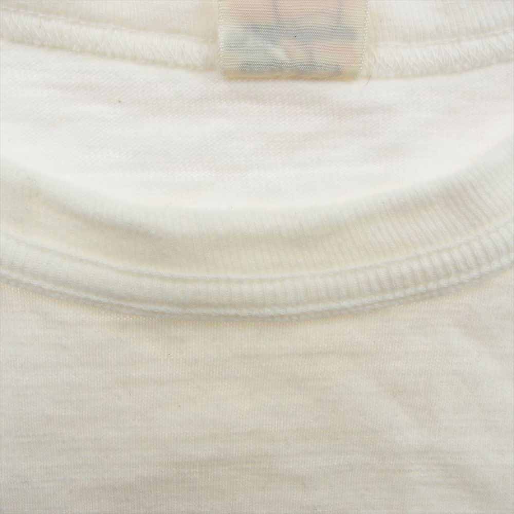 WAREHOUSE ウエアハウス U.S.ARMY AIR CORPS フロッキー プリント Tシャツ ホワイト系 M【中古】