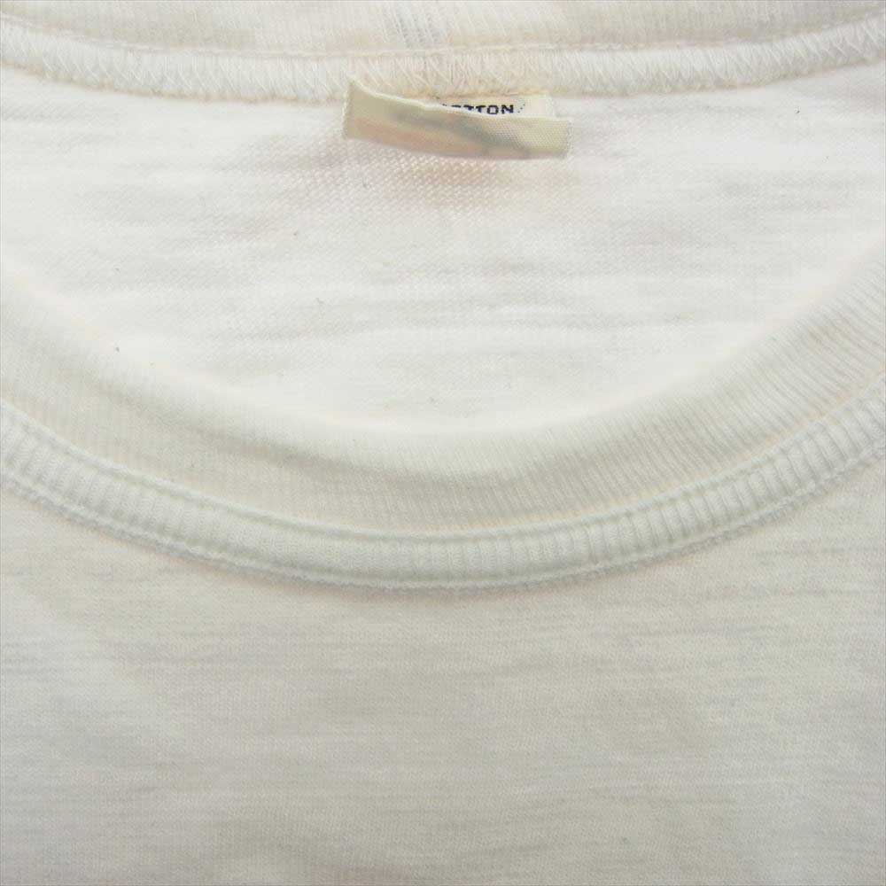 WAREHOUSE ウエアハウス U.S.ARMY AIR CORPS SAN BERNARDINO フロッキー プリント Tシャツ ホワイト系 M【中古】