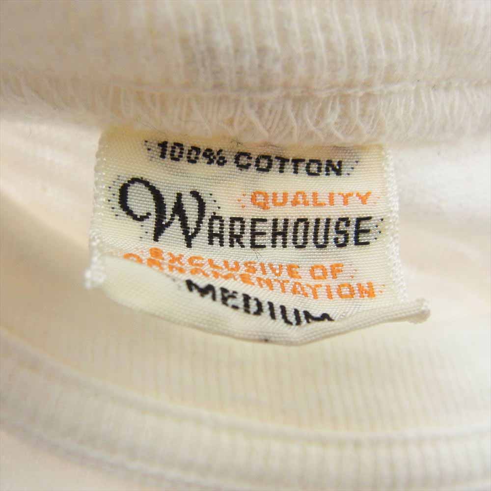 WAREHOUSE ウエアハウス U.S.ARMY AIR CORPS SAN BERNARDINO フロッキー プリント Tシャツ ホワイト系 M【中古】