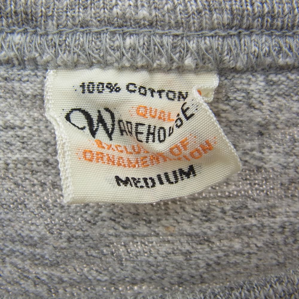 WAREHOUSE ウエアハウス U.S.ARMY AIR CORPS SAN BERNARDINO フロッキー プリント Tシャツ グレー グレー系 M【中古】