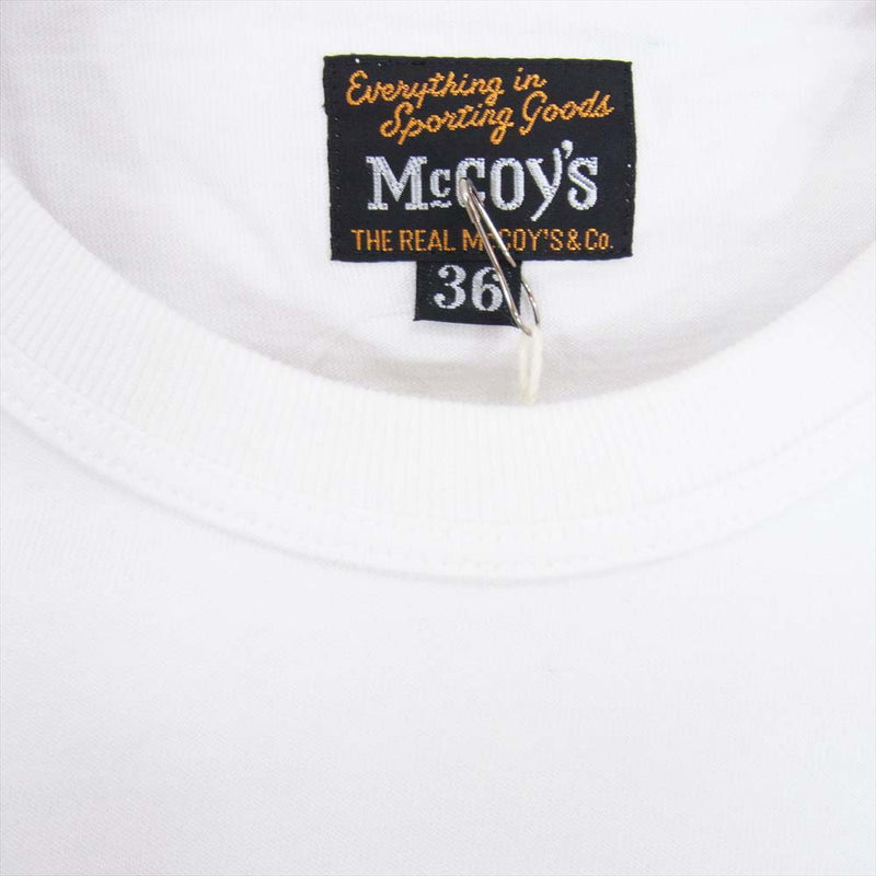 The REAL McCOY'S ザリアルマッコイズ 13 MILITARY T-SHIRT CAMP SHELBY プリント Tシャツ ホワイト系 S【新古品】【未使用】【中古】