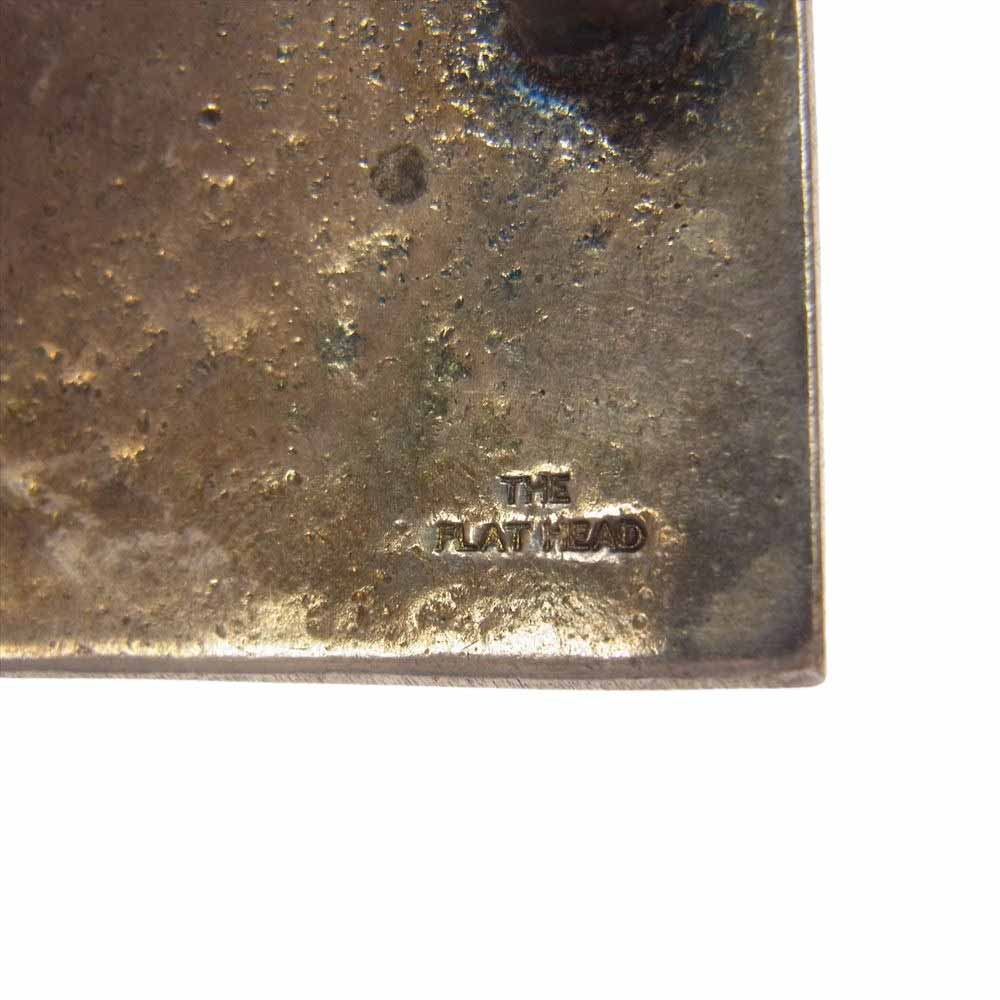 THE FLAT HEAD ザフラットヘッド Lot 2010 プレート バックル レザー ベルト ライトブラウン系 34【中古】